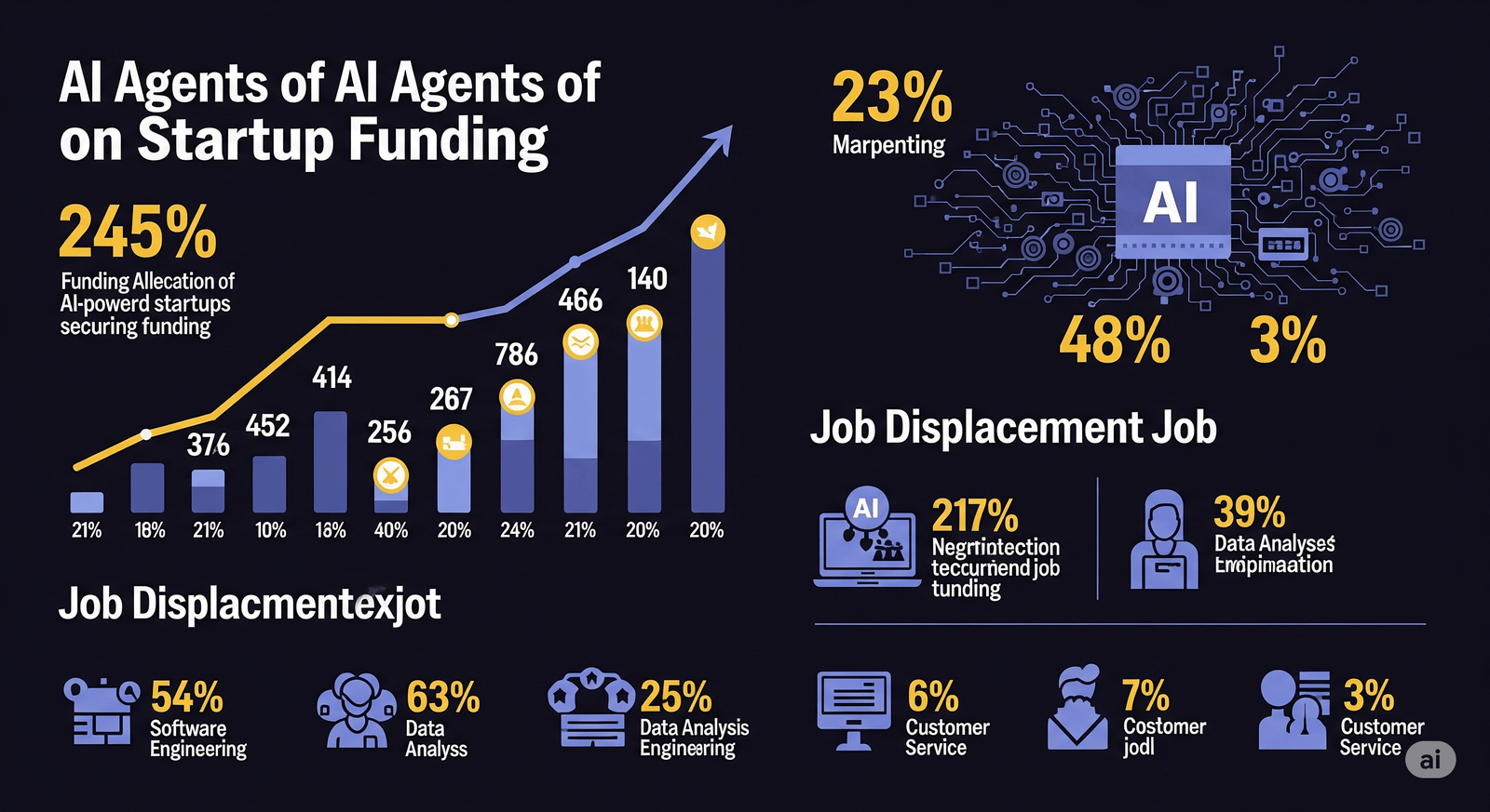 What impact are AI agents having on startup funding and the tech job market?