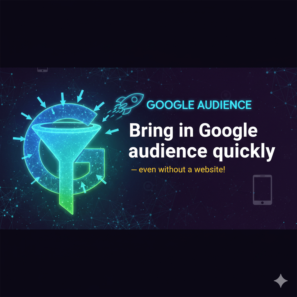 Bring in Google audience quickly — even without a website!
