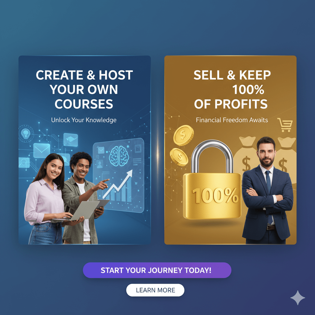 Create, Host and Sell Your Own Courses & Keep 100% Of The Profits